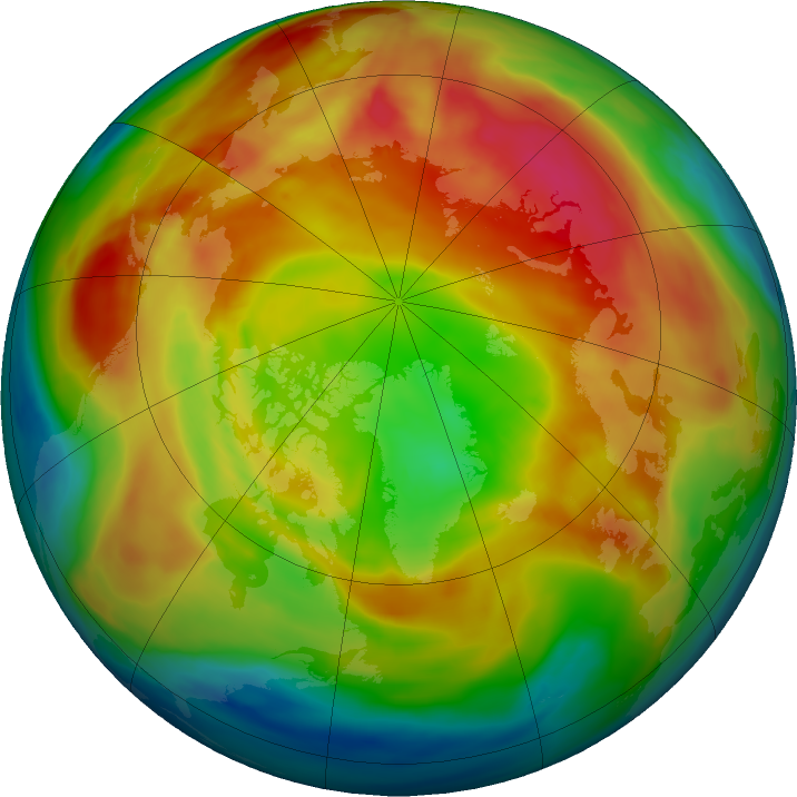 Arctic ozone map for 18 February 2021